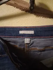 Vorschaubild 2 von Jeansrock Damen Gr. 34 Blau Midi Used Look Stretch