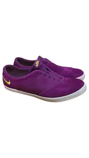 Vorschaubild 4 von Damen Sneaker Low Lila Wildleder Slip-On Gr. 38,5 Neongelb