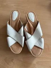 Vorschaubild 3 von Damen Sandaletten Keilabsatz Weiß Gr. 41 Casual