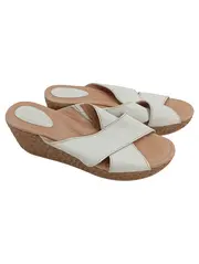 Vorschaubild 1 von Damen Sandaletten Keilabsatz Weiß Gr. 41 Casual