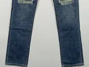 Vorschaubild 3 von Damen Jeans Tapered Fit Ripped Destroyed Blau Gr. 38 W29