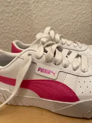 Vorschaubild 5 von Cali Damen Sneaker Low Weiß Pink Gr. 37 Leder Sportschuhe