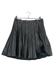 Vorschaubild 1 von Damen Minirock 34 Schwarz Kunstleder Falten Modern