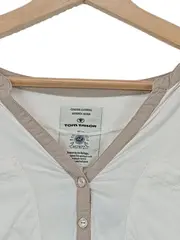 Vorschaubild 3 von Damen Bluse Langarm Weiß Gr. 40 Casual V-Ausschnitt Knopfleiste