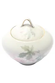 Vorschaubild 1 von Zuckerdose Porzellan Weiß Blumen Klassisch Elegant