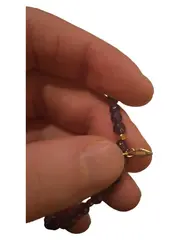 Vorschaubild 3 von Damen Armband Amethyst Perlen Mond Anhänger Gold Lila 14,5cm