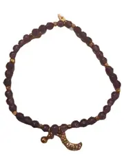 Vorschaubild 1 von Damen Armband Amethyst Perlen Mond Anhänger Gold Lila 14,5cm