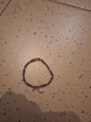 Vorschaubild 4 von Damen Armband Amethyst Perlen Mond Anhänger Gold Lila 14,5cm