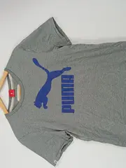 Vorschaubild 2 von Herren T-Shirt Logo Print Grau Gr. 48/M Baumwolle Sportlich