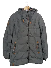 Vorschaubild 1 von Damen Steppjacke Gr. 38/M Grau Casual Winterjacke Kapuze