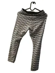 Vorschaubild 2 von Damen Leggings Allover Logo Print Schwarz Weiß Größe S