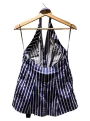 Vorschaubild 7 von Bluse Damen Gr. S Blau Gestreift Ärmellos Elegant Baumwolle Freizeit