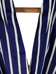 Vorschaubild 3 von Bluse Damen Gr. S Blau Gestreift Ärmellos Elegant Baumwolle Freizeit