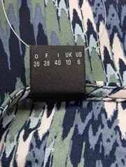 Vorschaubild 4 von Damen Bluse 36/S Mehrfarbig Grafisches Muster Langarm Freizeit