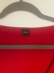 Vorschaubild 3 von Damen Shirt Wickeloptik Rot Gr. 46 3/4-Arm Elegant Viskose