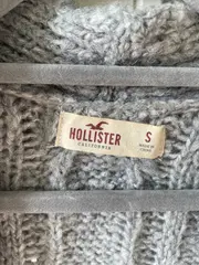 Vorschaubild 2 von Damen Strickjacke Gr. S Grau Zopfstrickmuster Cardigan