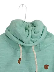 Vorschaubild 3 von Damen Kapuzenpullover Fleece Türkis Gr. L Schalkragen