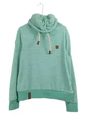 Vorschaubild 1 von Damen Kapuzenpullover Fleece Türkis Gr. L Schalkragen