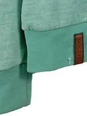 Vorschaubild 4 von Damen Kapuzenpullover Fleece Türkis Gr. L Schalkragen