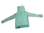 Vorschaubild 2 von Damen Kapuzenpullover Fleece Türkis Gr. L Schalkragen