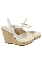 Vorschaubild 1 von Damen Plateausandalen Espadrilles Weiß Gr. 38,5 Elegant Modisch