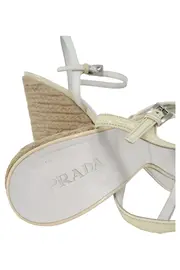 Vorschaubild 3 von Damen Plateausandalen Espadrilles Weiß Gr. 38,5 Elegant Modisch
