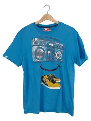 Vorschaubild 1 von Herren T-Shirt Blau M mit Boombox Sneaker Motiv