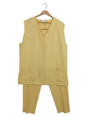 Vorschaubild 1 von AMH-Style exclusiv Hosenanzug Damen Gr. 44 Gelb Weste Hose Set