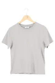 Vorschaubild 1 von Damen T-Shirt Grau Gr. 32/XXS Casual Minimalistisch Kurzarm