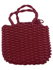 Vorschaubild 1 von Basic Collection Geflochtene Handtasche Damen Bordeaux Rot Baumwolle