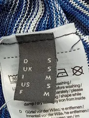 Vorschaubild 3 von Damen Etuikleid Gr. 36/S Blau Gestreift Elegant Modern Viskose