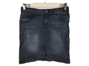 Vorschaubild 1 von Jeansrock Damen Mini Blau Uni Baumwolle Gr. 36 S