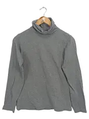 Vorschaubild 1 von TCM Damen Langarmshirt Rollkragen Gr. 36/38 Grau Basic Casual Baumwolle