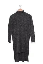 Vorschaubild 1 von Knit Damen Strickkleid Rollkragen Grau Meliert Gr. 38/M Herbst/Winter