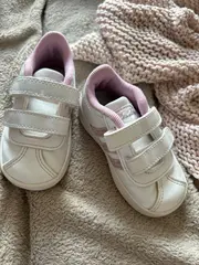 Vorschaubild 4 von Kinder Sneaker Mädchen Gr. 20 Weiß Rosa Klettverschluss Glitzer