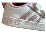 Vorschaubild 3 von Kinder Sneaker Mädchen Gr. 20 Weiß Rosa Klettverschluss Glitzer