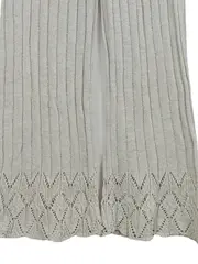 Vorschaubild 2 von Strickhose Mädchen Gr. 140 Beige Flared Lochmuster Bohemian