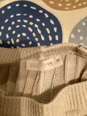 Vorschaubild 3 von Strickhose Mädchen Gr. 140 Beige Flared Lochmuster Bohemian