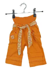 Vorschaubild 1 von Stoffhose Baby Mädchen Gr. 68 Uni Orange Schleife Baumwolle