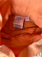Vorschaubild 4 von Stoffhose Baby Mädchen Gr. 68 Uni Orange Schleife Baumwolle