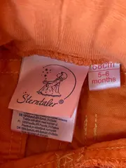 Vorschaubild 5 von Stoffhose Baby Mädchen Gr. 68 Uni Orange Schleife Baumwolle