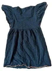 Vorschaubild 5 von Mädchen Kleid Gr. 98 Blau Tukan Stickerei Rüschenärmel