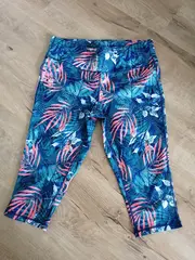 Vorschaubild 2 von Damen Capri Leggings tropisches Muster Sportlich Gr. L