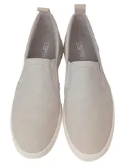 Vorschaubild 2 von Damen Slipper Gr. 36 Beige Slip-On Casual Freizeitschuh
