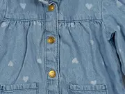 Vorschaubild 3 von Jeanskleid Baby Mädchen Gr. 80 Punkte Knopfleiste Blau Sommer