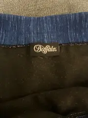 Vorschaubild 6 von Damen Skinny Fit Jeans Gr. 38 Blau mit Blumenmuster Bündchen
