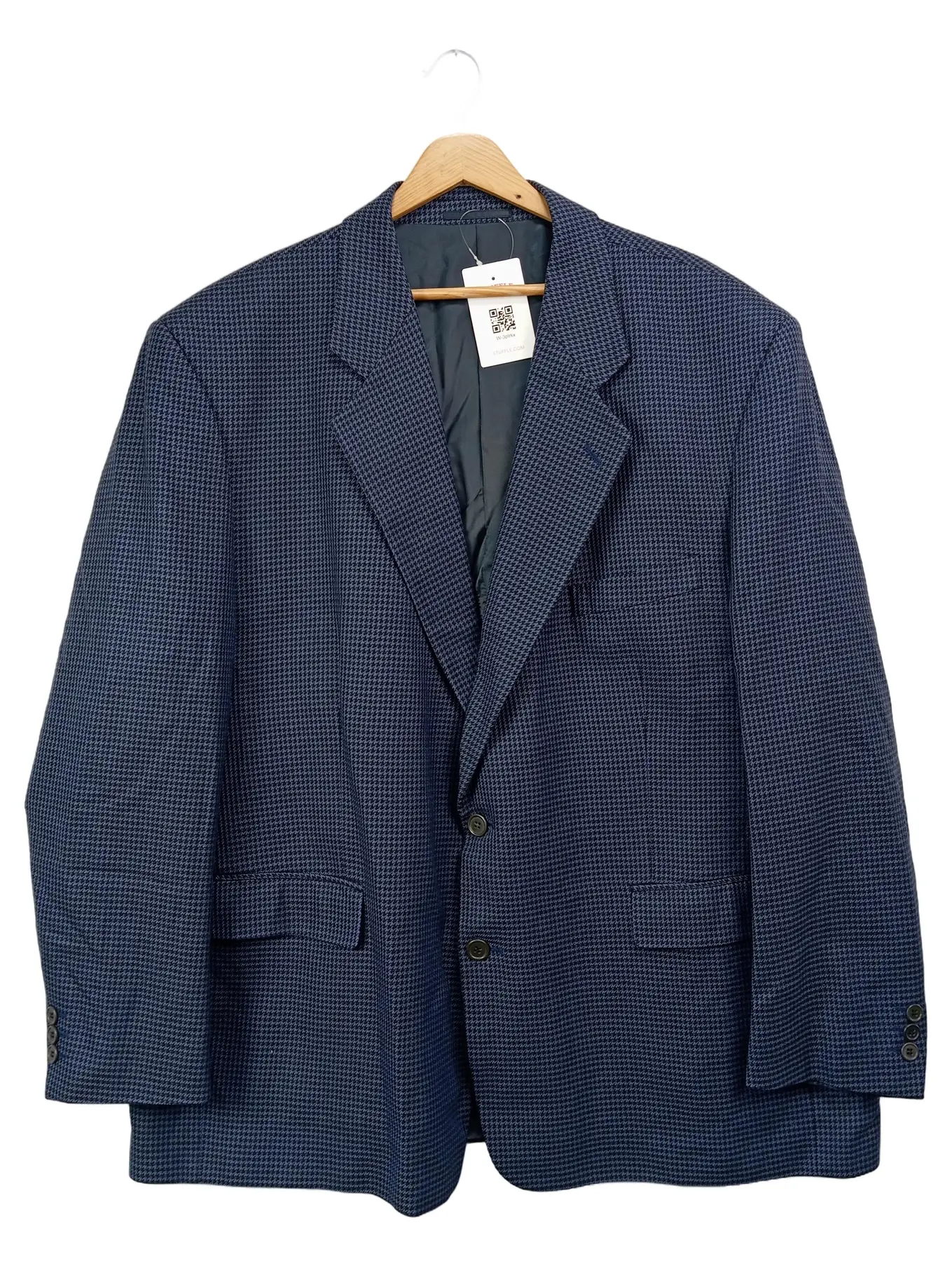 GLENFIELD Herren Blazer Gr. 50/L Blau Kariert Klassisch Elegant Sakko