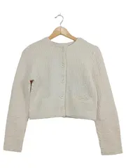 Vorschaubild 1 von Strickjacke Damen Gr. S Beige Bouclé Cropped Cardigan