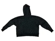 Vorschaubild 2 von Damen Kapuzenpullover Leopardenmuster Schwarz Grau Gr. S
