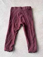 Vorschaubild 2 von Mädchen Leggings Gr. 86 Rot Baumwolle Spitzendetails